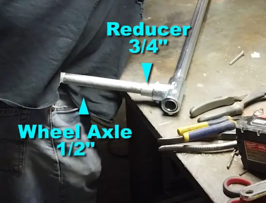 This is what the axle for the wheel should look like