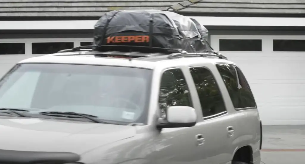 Transport your inflatable kayak in a roof bag.