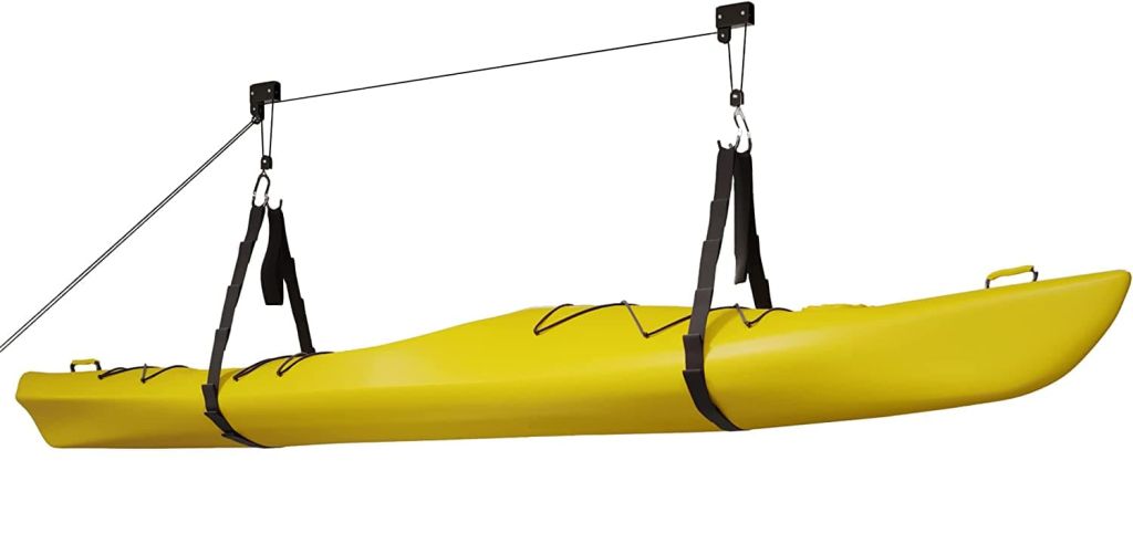 Ceiling hoists to store your kayak