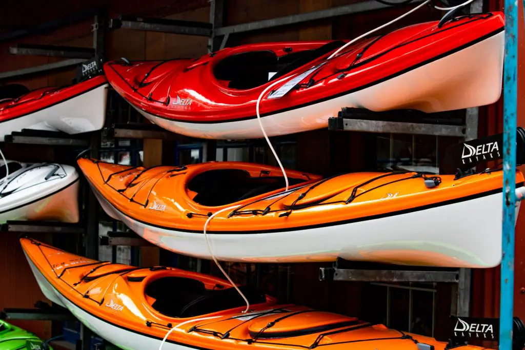 Freestanding kayak storage